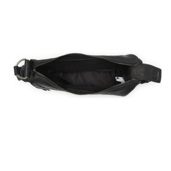 LUCKY BRAND Idah Black Leather Crossbody Bag - Picture 6 of 10